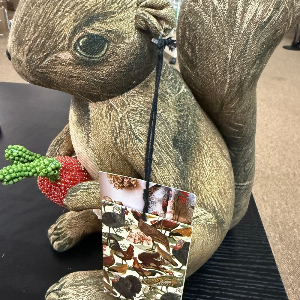 Decorative Squirrel Weighted Decor-Gold/Brown